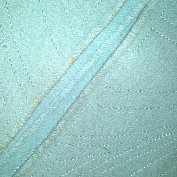 Vintage Blue Quilted Wool Jacket size 10 - Picture 7 of 10